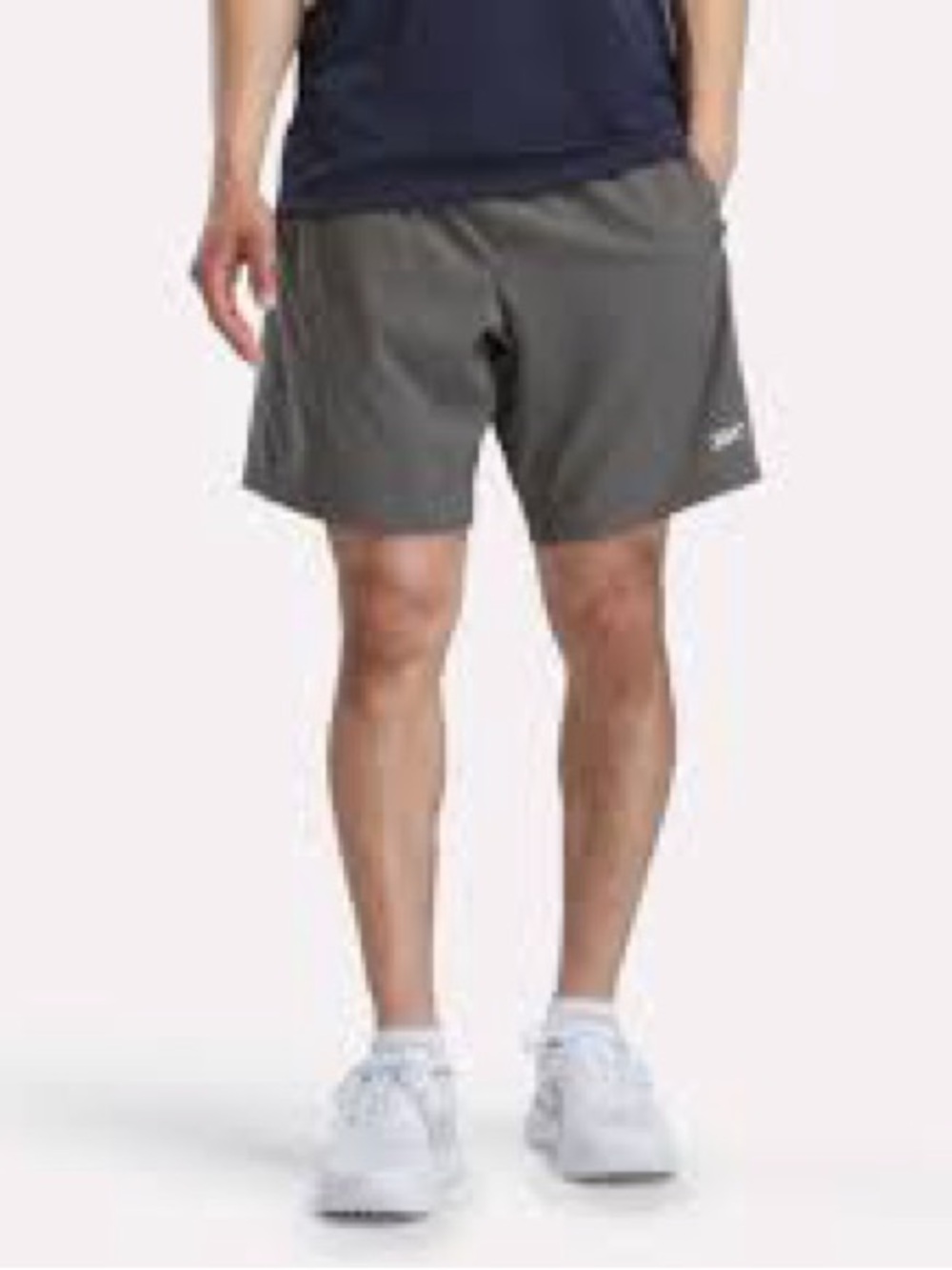 Reebok Men's Charcoal Athletic Shorts with Logo